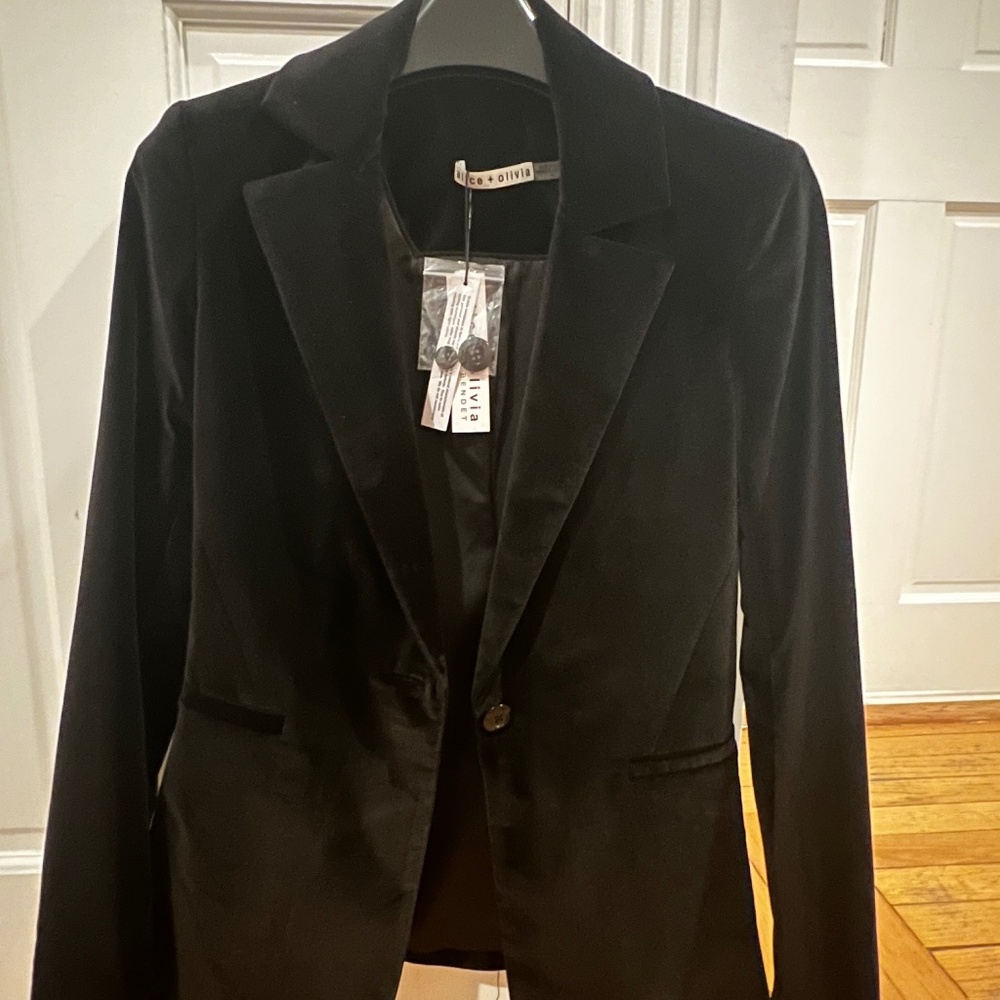 Alice + Olivia velvet blazer